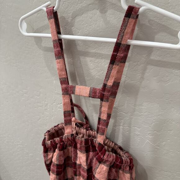 Zara Pink Plaid Suspender Skirt - Picture 9 of 9